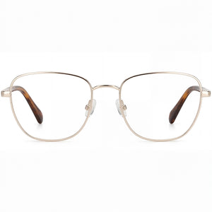 Fossil Fos 7113 Round Eyeglasses for Women — front view, Alloy Steel