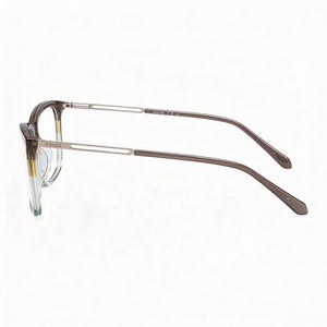 Fossil Fos 7128 Rectangle Eyeglasses for Men — front view, Acetate