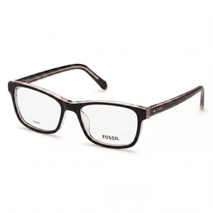 Fossil Fos 7132 Black Rectangle Eyeglasses for Women, Acetate frame