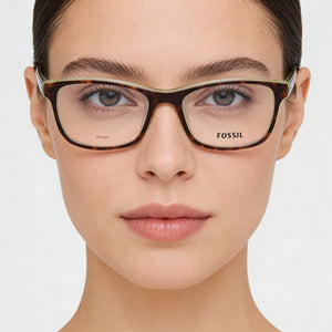 Fossil Fos 7132 Havana Eyeglasses Women — lifestyle wear, office and screen work daily