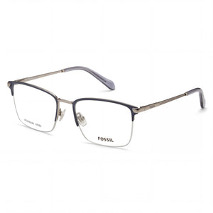 Fossil Fos 7147 Matte Dark Ruthenium Rectangle Eyeglasses for Unisex, Alloy Steel frame
