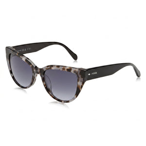 Fossil FOS2125S0ACI Grey Havana Cat Eye Sunglasses for Women, Dark Grey Shaded lens