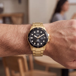 Fossil FS5990 Men's Watch — side view, Stainless Steel case 46mm