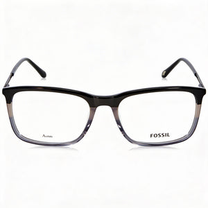 Fossil Modern Rectangle Eyeglasses Unisex — front view, Acetate
