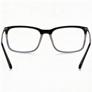 Fossil Modern Rectangle Eyeglasses Unisex — side view, Black Acetate temples