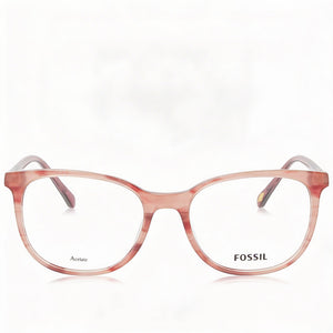 Fossil Modern Square Eyeglasses for Women — front view, Acetate