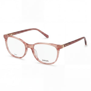 Fossil Modern Pink Square Eyeglasses for Women, Acetate frame