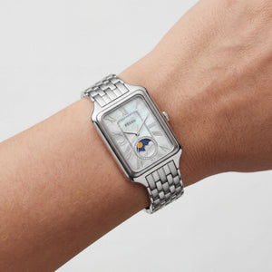 Fossil Raquel Women's Watch — side view, Stainless Steel case 29mm