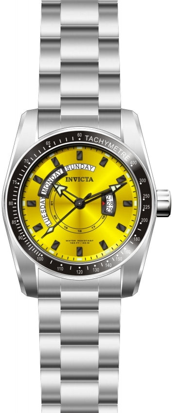 Invicta Men's Quartz Watch, Yellow Dial, 50M Water Resistant
