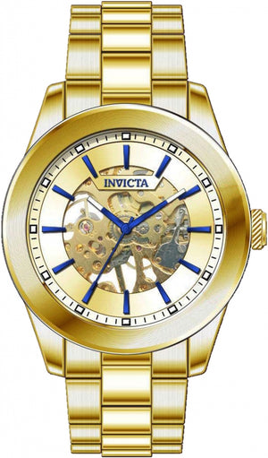 Invicta 25759 Men's Watch Vintage Mechanical Skeleton Dial Yellow Gold Bracelet