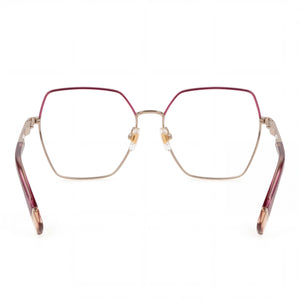 Furla Casual Butterfly Eyeglasses Women — side view, Red Metal temples