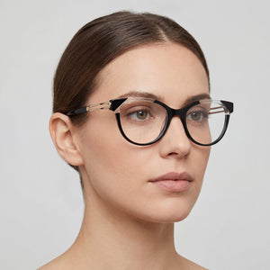 Furla VFU672 Rectangle Eyeglasses for Women — interior view, Acetate frame detail