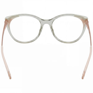 Furla VFU722V Oval Eyeglasses Women — side view, Gray Acetate temples