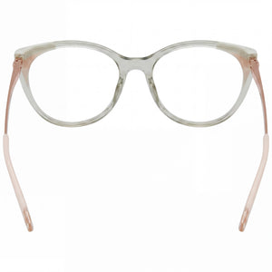 Furla VFU722V Rectangle Eyeglasses Women — side view, Transparent Acetate temples