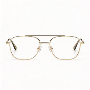 Gant Classic Modern Square Eyeglasses Unisex — front view, Gold