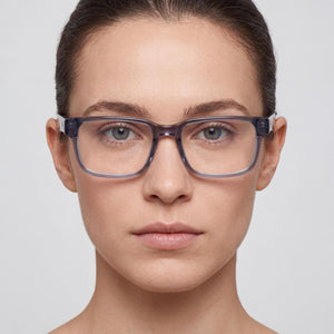 GANT Contemporary Rectangle Eyeglasses Unisex — side view, Blue Blue temples