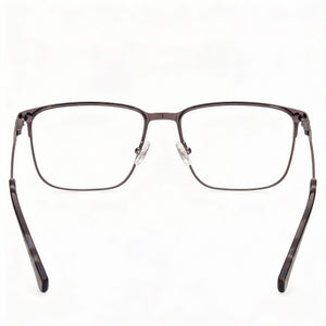 Gant Ga3241 Rectangle Eyeglasses Unisex — side view, Silver Stainless Steel temples