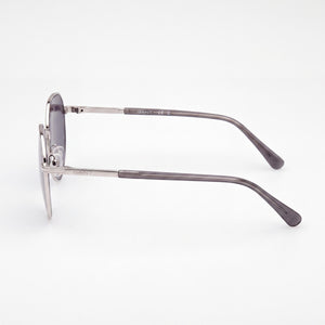 Gant GA7233 Round Sunglasses Women — side view, Non-Polarized Shiny Palladium lens
