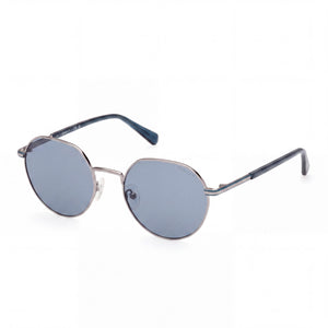 Gant GA7233 Silver Round Sunglasses for Women, Shiny Light Ruthenium lens
