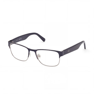 Gant Trendy Shiny Blue Rectangle Eyeglasses for Unisex, Metal frame