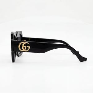 Gucci Square Sunglasses Women — side view, Grey lens