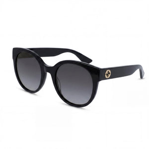 Gucci Casual Black Round Sunglasses for Women, Grey lens