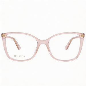 Gucci GG0026O Square Eyeglasses for Women — front view, Plastic