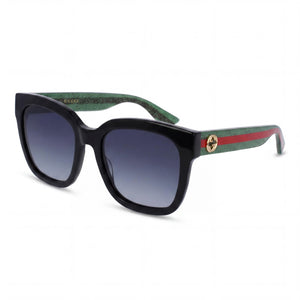 Gucci GG0034SN Black Square Sunglasses for Women, Grey Gradient lens