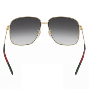 Gucci GG0394S-001 Butterfly Sunglasses Women — side view, Non-Polarized Grey Gradient lens