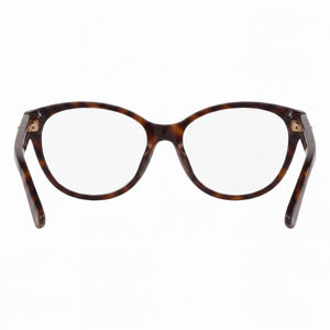 Gucci GG0633O-002 Cat Eye Eyeglasses Women — side view, Havana Plastic temples