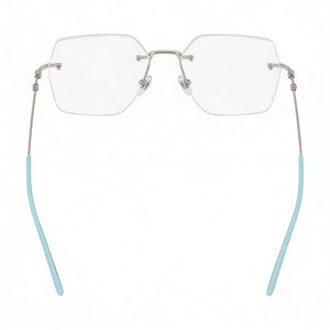 Gucci gg0683o-30008571-002 Square Eyeglasses Women — side view, Silver Metal temples