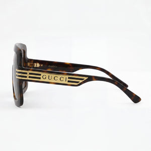 Gucci Gg0900s Pilot Sunglasses Unisex — side view, Non-Polarized Brown lens