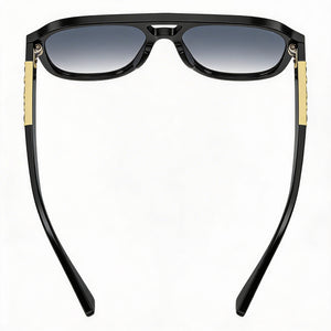 Gucci GG1188S 002 Rectangle Sunglasses Unisex — side view, Non-Polarized Black Grey lens