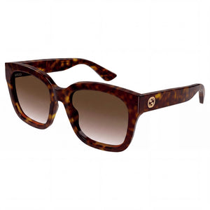 Gucci Gg1338sk 002 Havana Rectangle Sunglasses for Women, Havana Brown lens