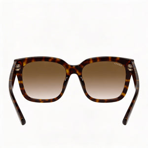 Gucci Gg1338sk 002 Rectangle Sunglasses Women — side view, Non-Polarized Havana Brown lens