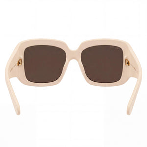 Gucci GG1402S Butterfly Sunglasses Women — side view, Non-Polarized Ivory-brown lens