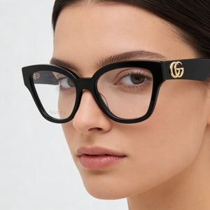 Gucci Gg1424o-005 Black Eyeglasses Women — lifestyle wear, office and reading