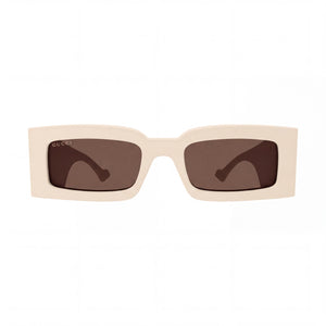 Gucci Gg1425s 004 Rectangle Sunglasses for Women — front view, Aluminium frame