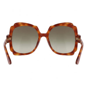 Gucci GG1431S Butterfly Sunglasses Women — side view, Non-Polarized Gradient Brown lens