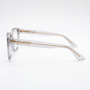 Gucci Gg1746oa-003 Rectangle Eyeglasses Men — side view, Transparent Black temples