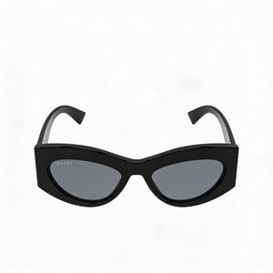 Gucci Gg1843s-001 Oval Sunglasses for Women — front view, Plastic frame