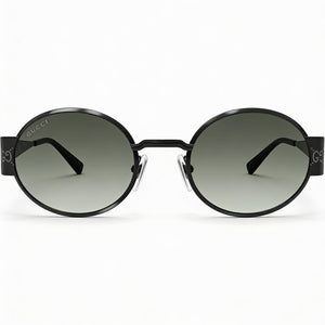 Gucci GG1854S 001 Oval Sunglasses Unisex — front view, Metal frame