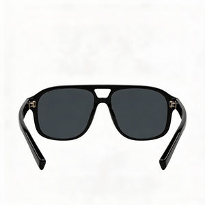 Gucci GG1856S Aviator Sunglasses Unisex — front view, Black frame