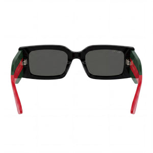 Gucci GG1860S Square Sunglasses Women — side view, Polarized black lens