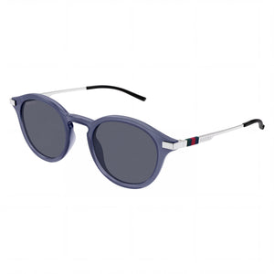 Gucci GG1890S-004 Blue Round Sunglasses Unisex, Black lens