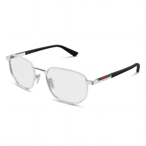 Gucci Gg2093o-001 Silver Oval Eyeglasses for Unisex, Acetate frame