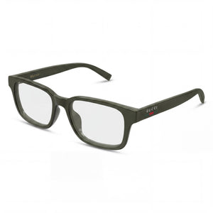 Gucci Gg2107ol-004 Green Transparent Rectangle Eyeglasses for Men, Acetate frame