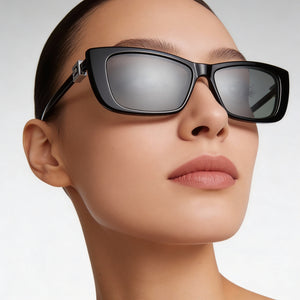 Gucci Modern Rectangle Sunglasses for Women — interior view, Non-Polarized lens detail