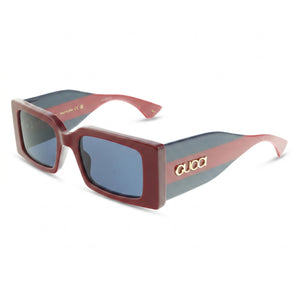 Gucci Red Rectangle Sunglasses for Women, Black lens