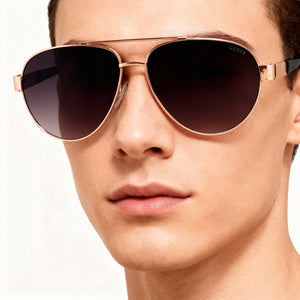 Guess Bohemian Rectangle Sunglasses Unisex — interior view, lens detail